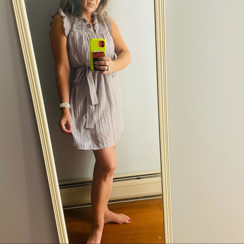 Gray Chiffon Dress - Picture 4 of 5